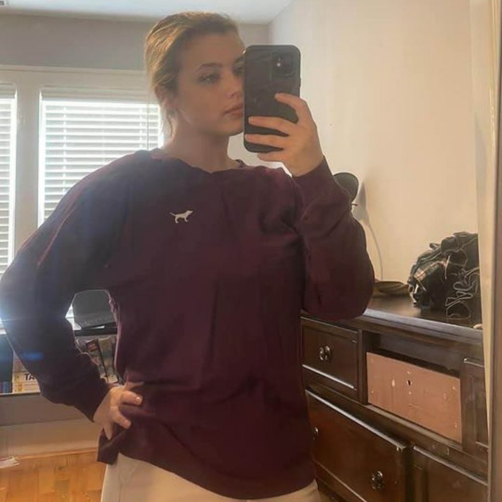 PINK Brand - Maroon Sweatshirt - Size XS